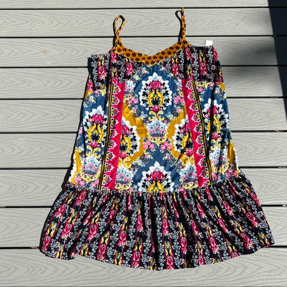 Anthropologie Zadie Velvet Slip Boho Casual Dress New With Tags Size Lg - Picture 8 of 8